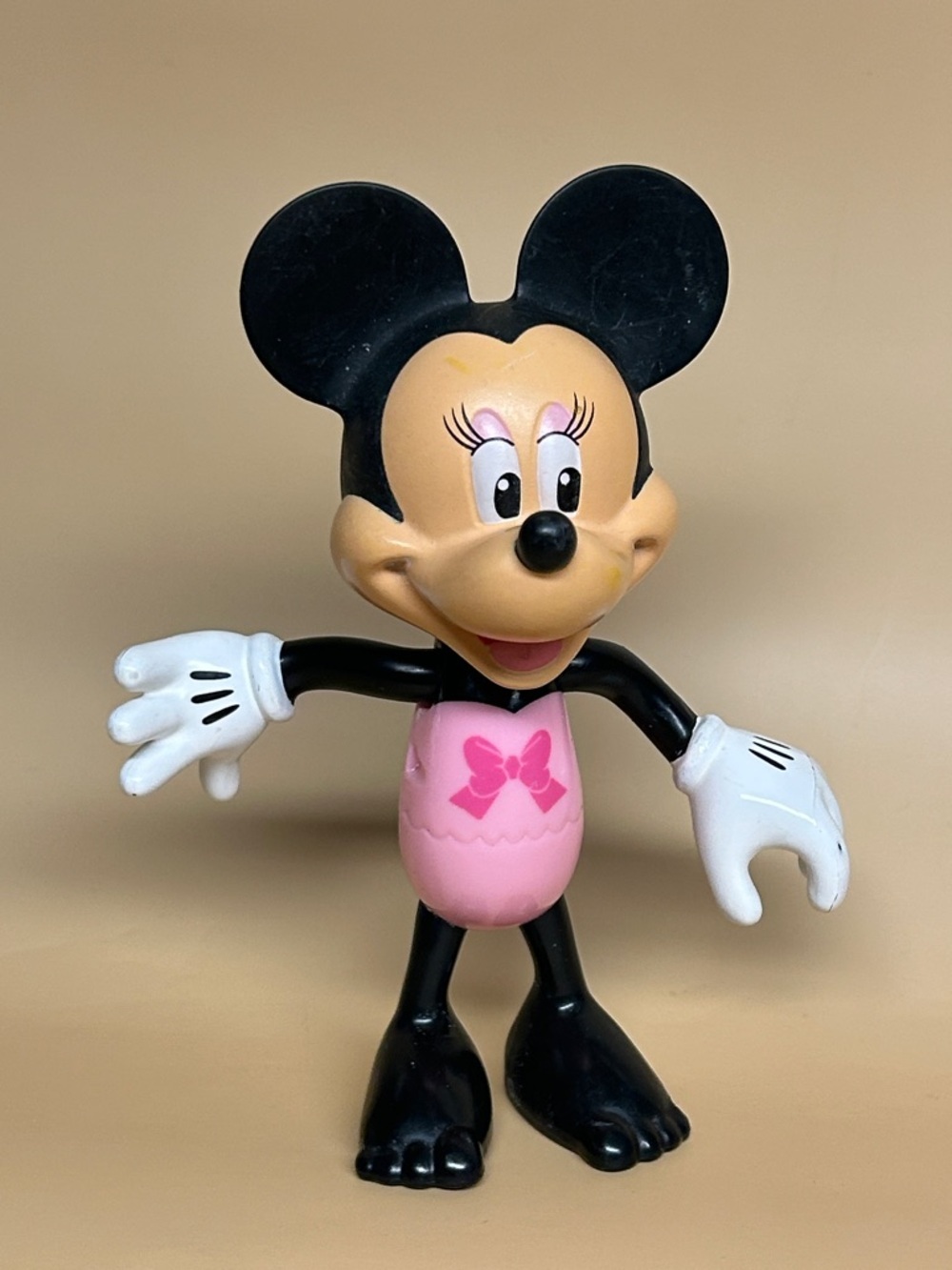 Disney Minnie Mouse Figure 2013 Pink Swimsuit Snap And Style Toy